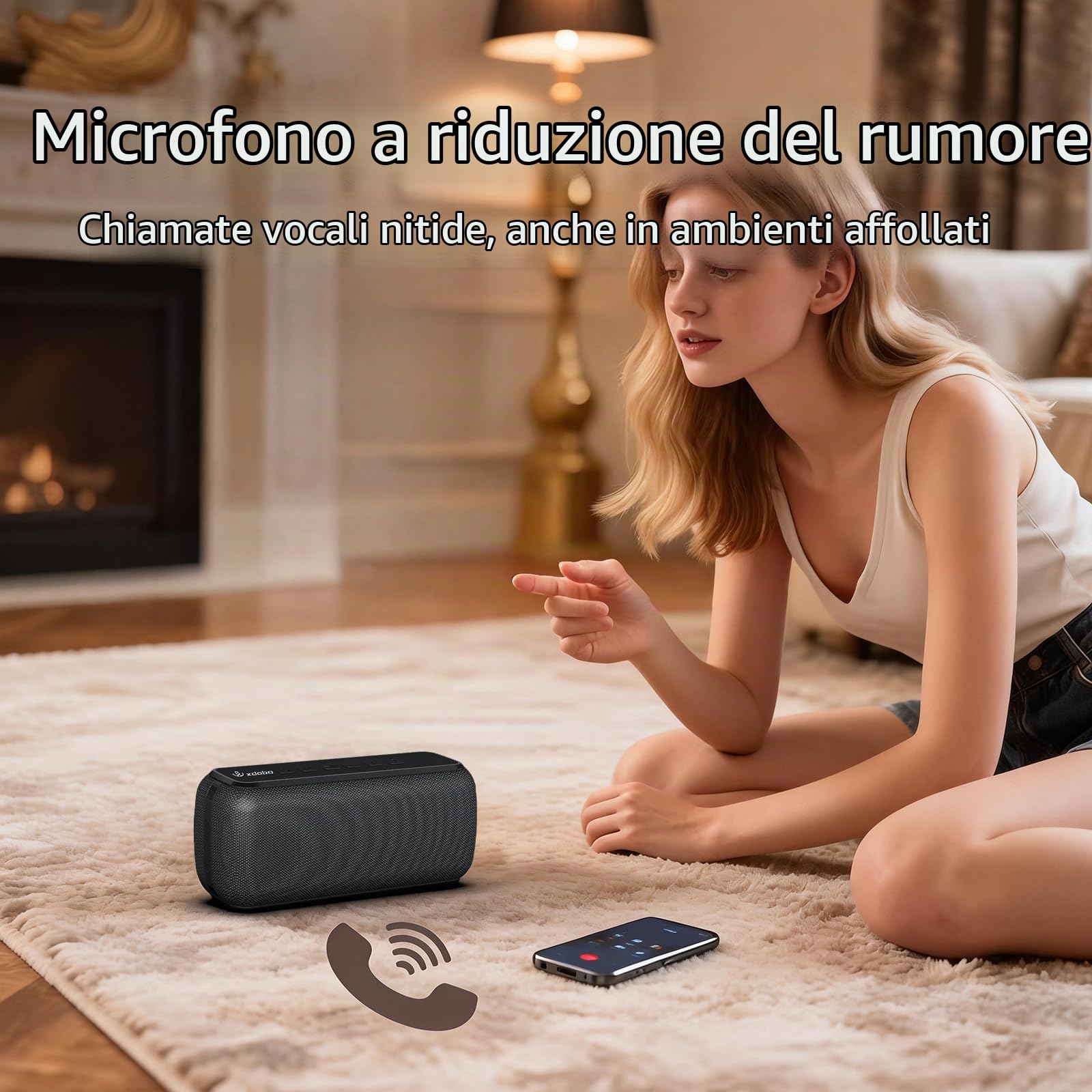 XDOBO X8 II Altoparlante Bluetooth Portatile 60W, Speaker Wireless con Bassi Profondi, Impermeabile IPX5, Bluetooth 5.0, TWS Stereo Pairing, 8 Oredi Autonomia, TF Card e AUX, Cassa per Outdoor e Party