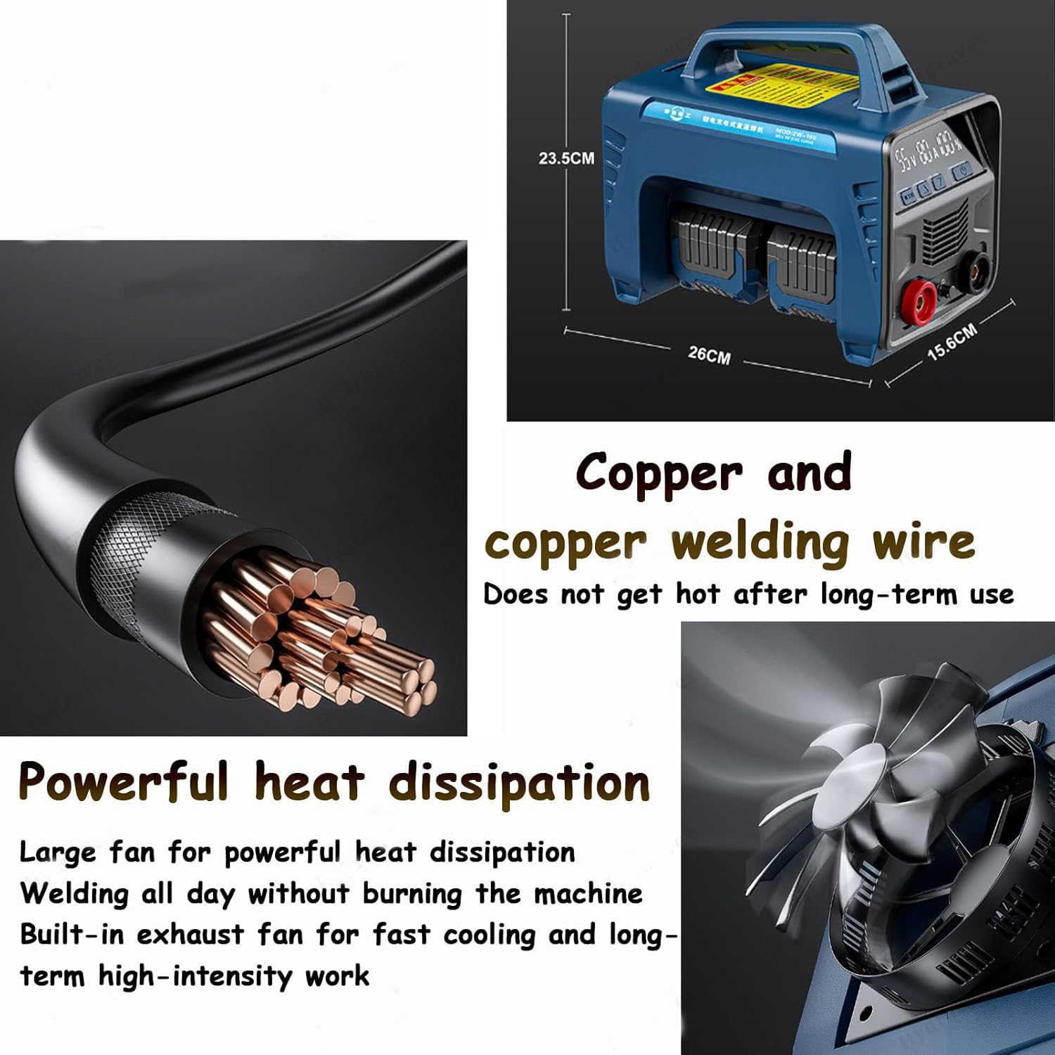 Saldatrice Inverter, Saldatrice a Corrente Continua Agli Ioni Di Litio, Chip Intelligente, Innesco Dell'Arco In Un Secondo, Avviamento a Caldo, per Tettoie In Acciaio (2 batteries)