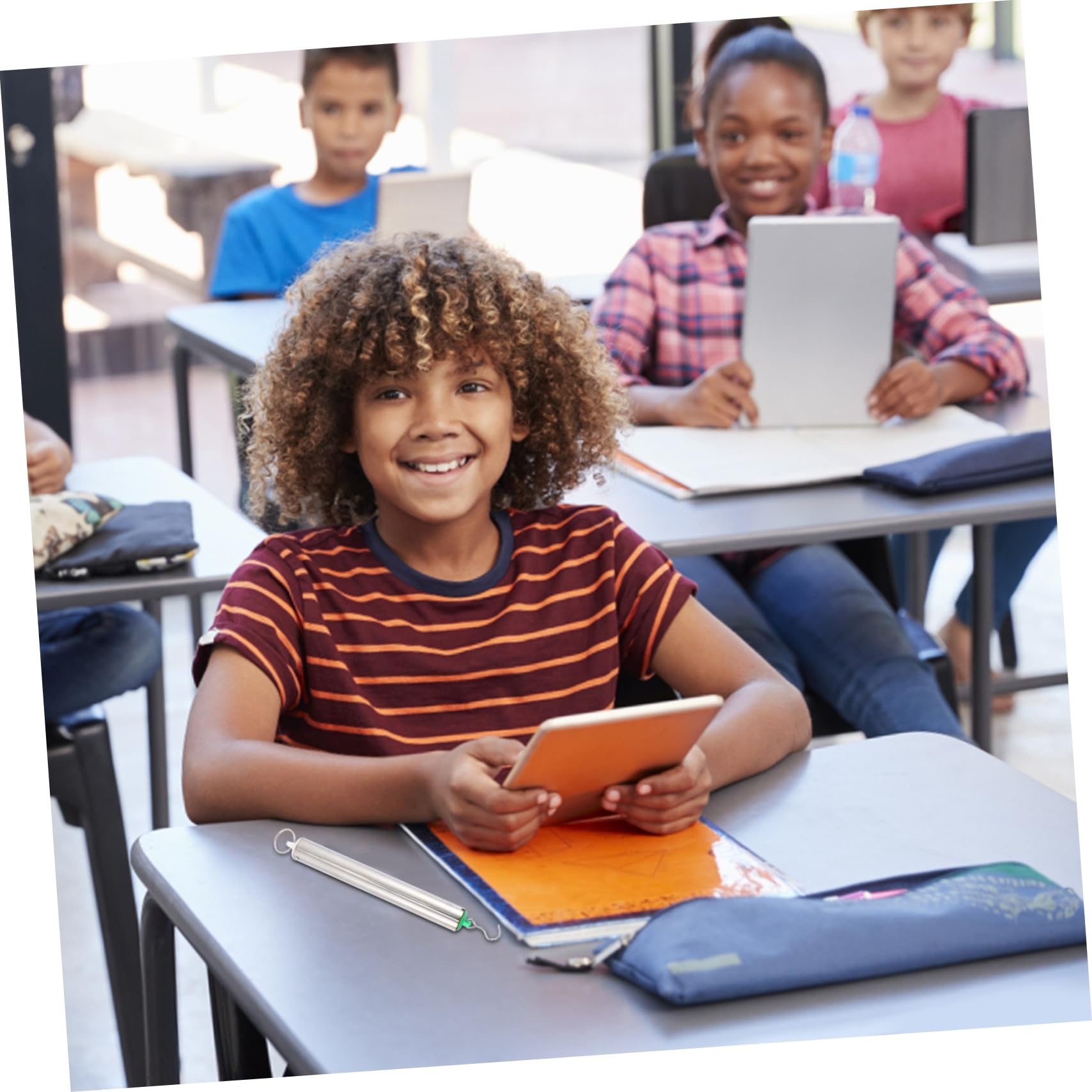 KICHOUSE 2pcs Spring Dynamometer Scientific Spring Scale High Precision Force Gauge Cylindrical Dynamometer Math Spring Scale Lab Dynamometer Portable Crane Scale Teaching Instrument Metal