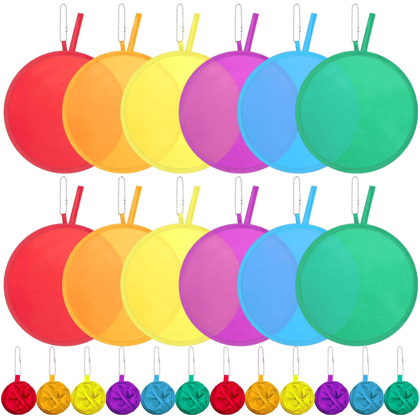 Namalu 12 Pcs Foldable Round Hand Fan Folding Hand Fan for Summer Wedding Party Women Beautiful Festival Office Personal Home Decoration, Random Colors(Fruit Style)