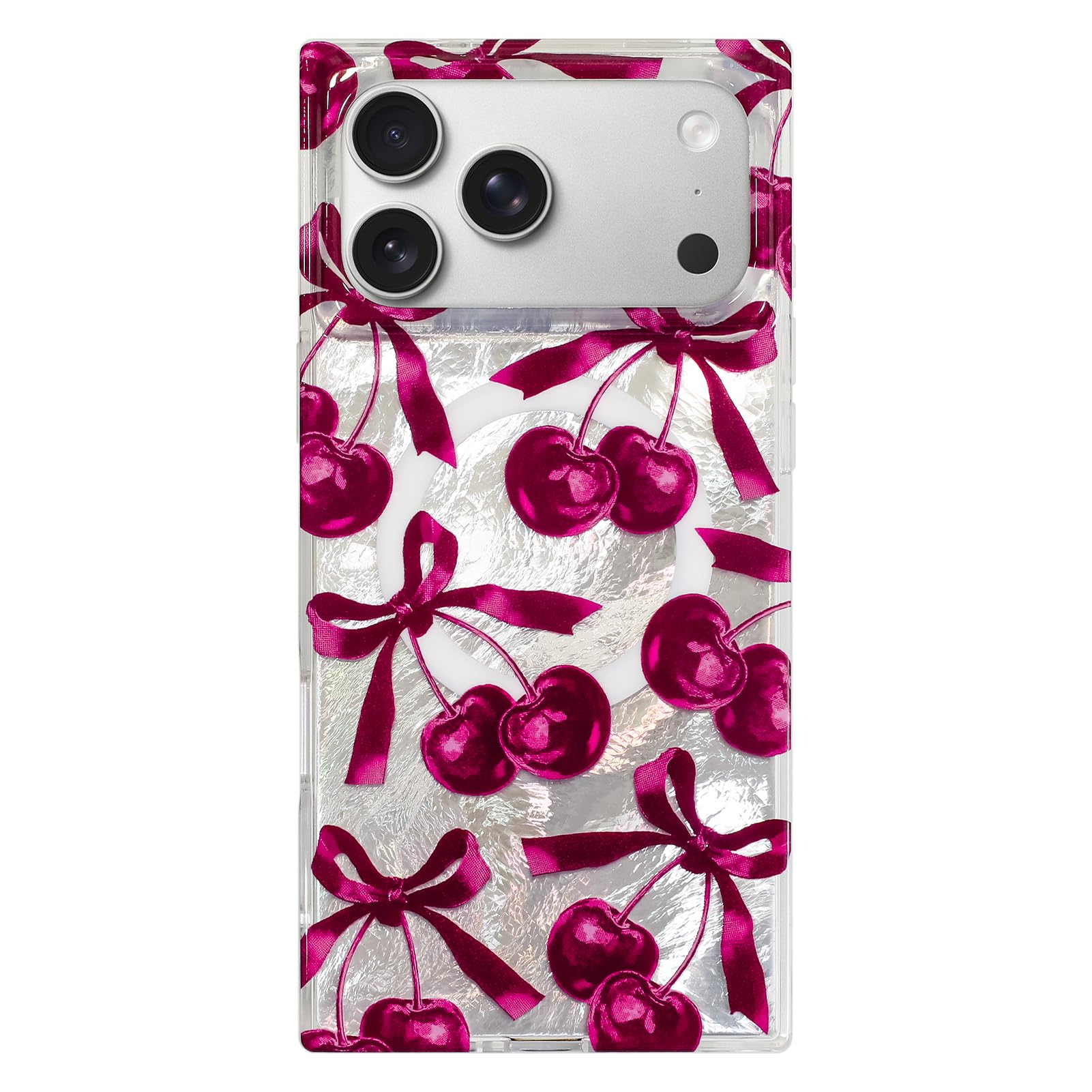 Coque rectangulaire iPhone 17 Pro au design exclusif rose