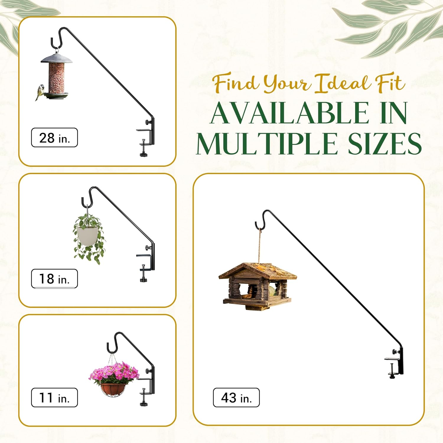 Amazon.com: Idzo 18 Inch Railing Hook, Deck Hook for Bird Feeder