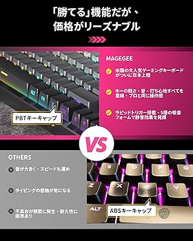 MageGee ラピッドトリガー キーボード | ゲーミングキーボード Amazon | MageGee ラピッドトリガー キーボード | 68キー 英語