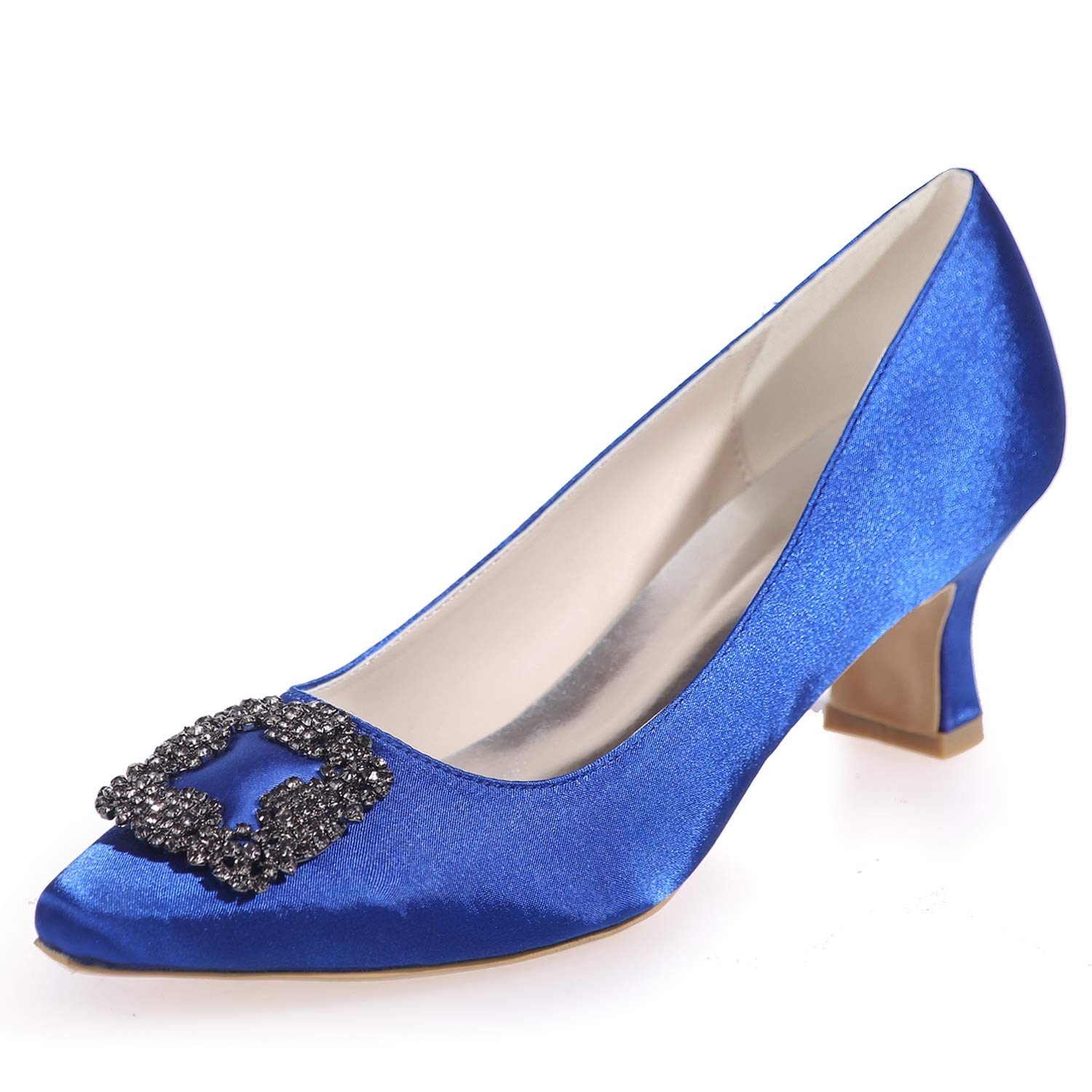 Chaussures de mariage Escarpins de mariée Satin Bout pointu Perles