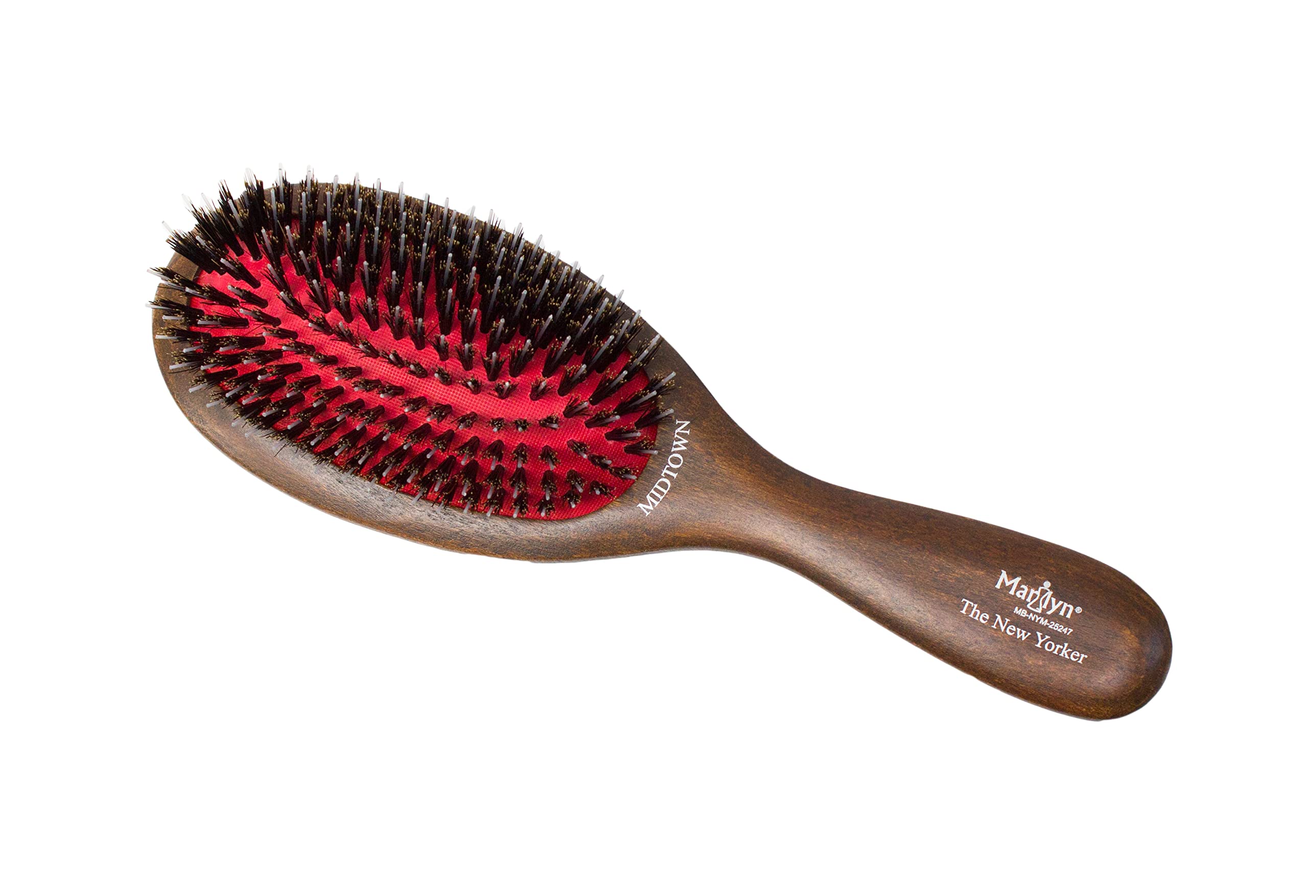 Marilyn BrushNew Yorker Midtown Flat Brush | Massages & Stimulates Scalp | Distributes Natural Oils Along Hair Shaft | Great for All Hair Types