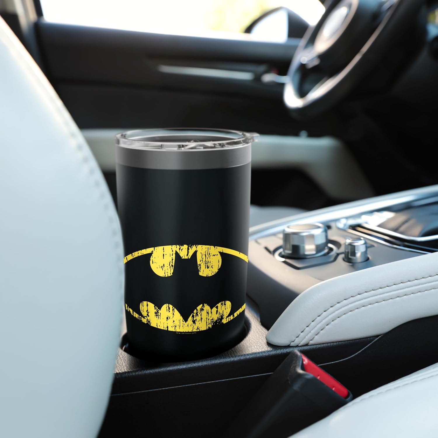 Batman Classic Logo Distressed Stainless Steel Insulated Tumbler - Image 6