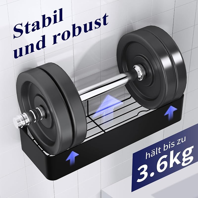 Kitsure Zuhanyzó Polc Fúrás Nélkül 3 db Rozsdamentes Fürdőszoba Szervező
