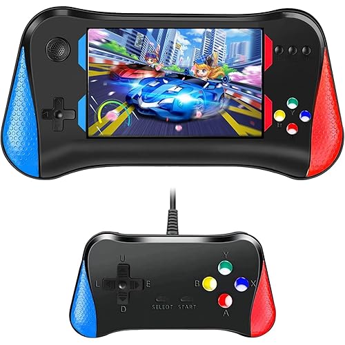 Handheld Game Console for Kids Adults, 3.5'' LCD Screen Retro Handheld Video Game Console, Preloaded 500 Classic Retro Video Games with Rechargeable Battery, Support 2 Players and TV Connection