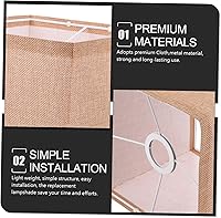 Vista 4 de DOITOOL Pantalla cuadrada de tela de repuesto elegante accesorio para lámparas de mesa, fácil de instalar, se adapta a bombillas para dormitorio