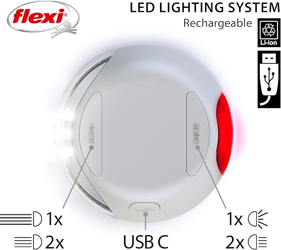 Flexi - CFNZLS-551-HGR - Leash Accessories - LED Lighting System, Light Grey
