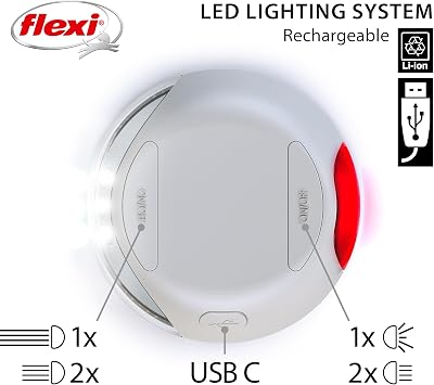 Flexi - CFNZLS-551-HGR - Leash Accessories - LED Lighting System, Light Grey