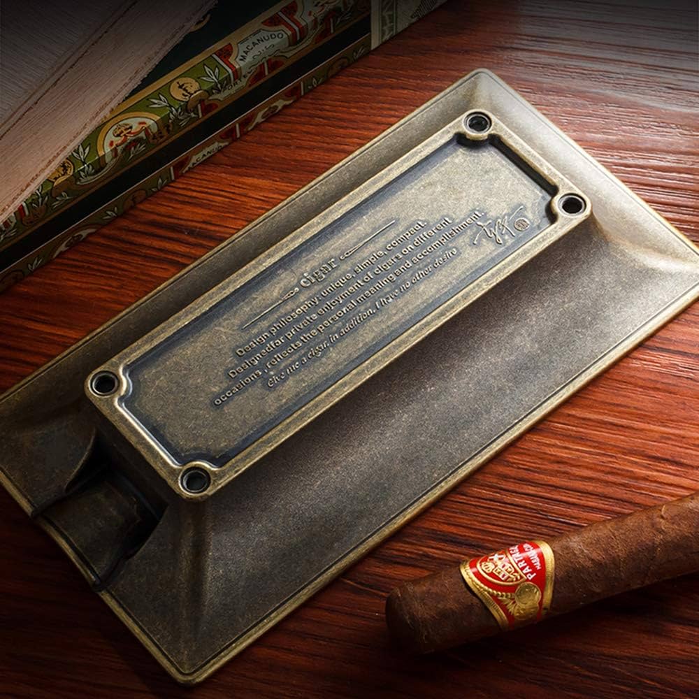 Amazon.co.jp: 葉巻 灰皿、単一亜鉛合金灰皿、トラベル灰皿