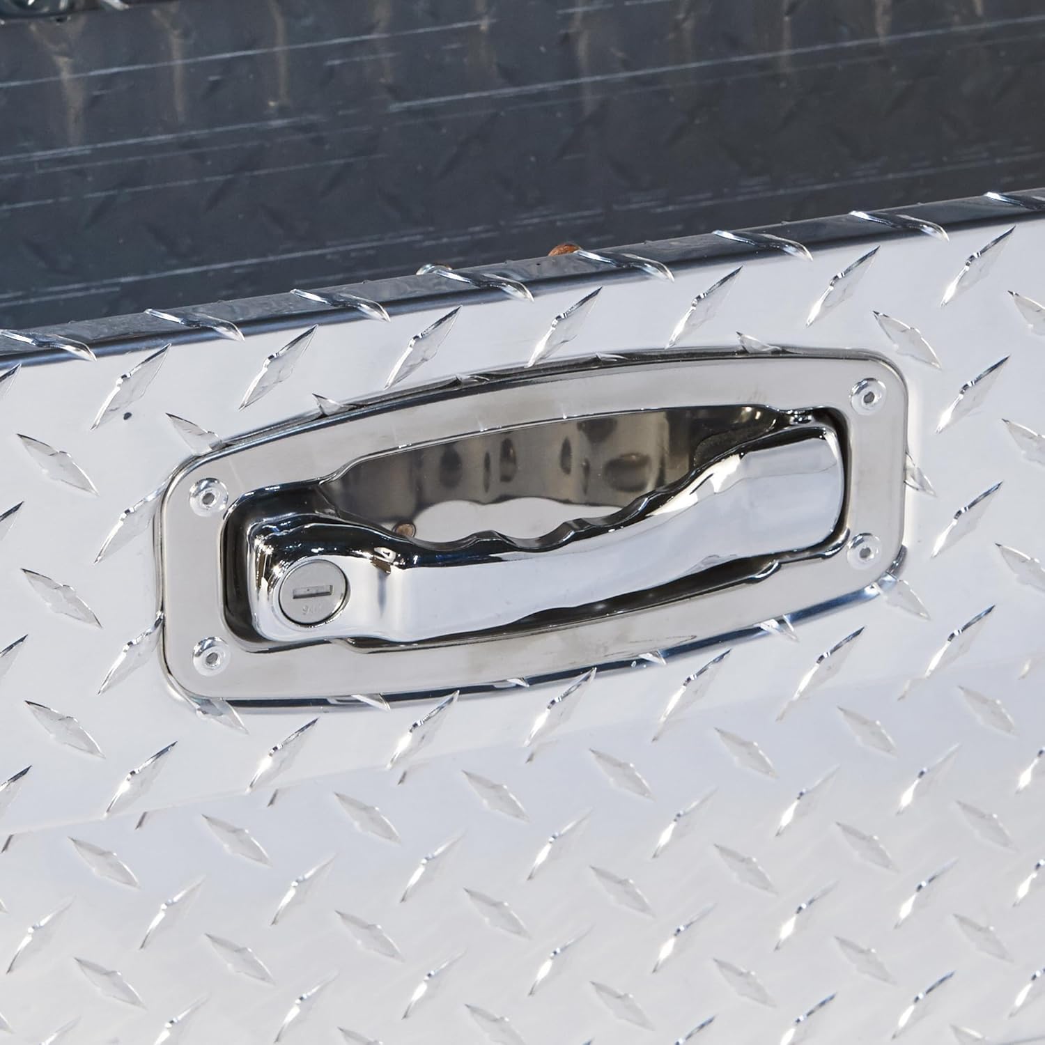 Northern Tool Side-Mount Truck Tool Box - Aluminum, Diamond Plate, Pull Handle Latch, 48in. x 11.5in. x 11in. Model Number 36012757