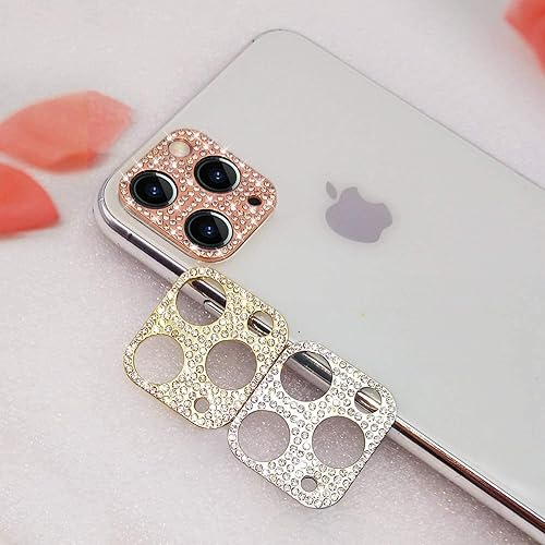 Miniatura 7 de Omorro Protector de cubierta de lente de cámara para iPhone 14 Plus, con purpurina 3D, diamantes de imitación de diamantes de imitación, puntos