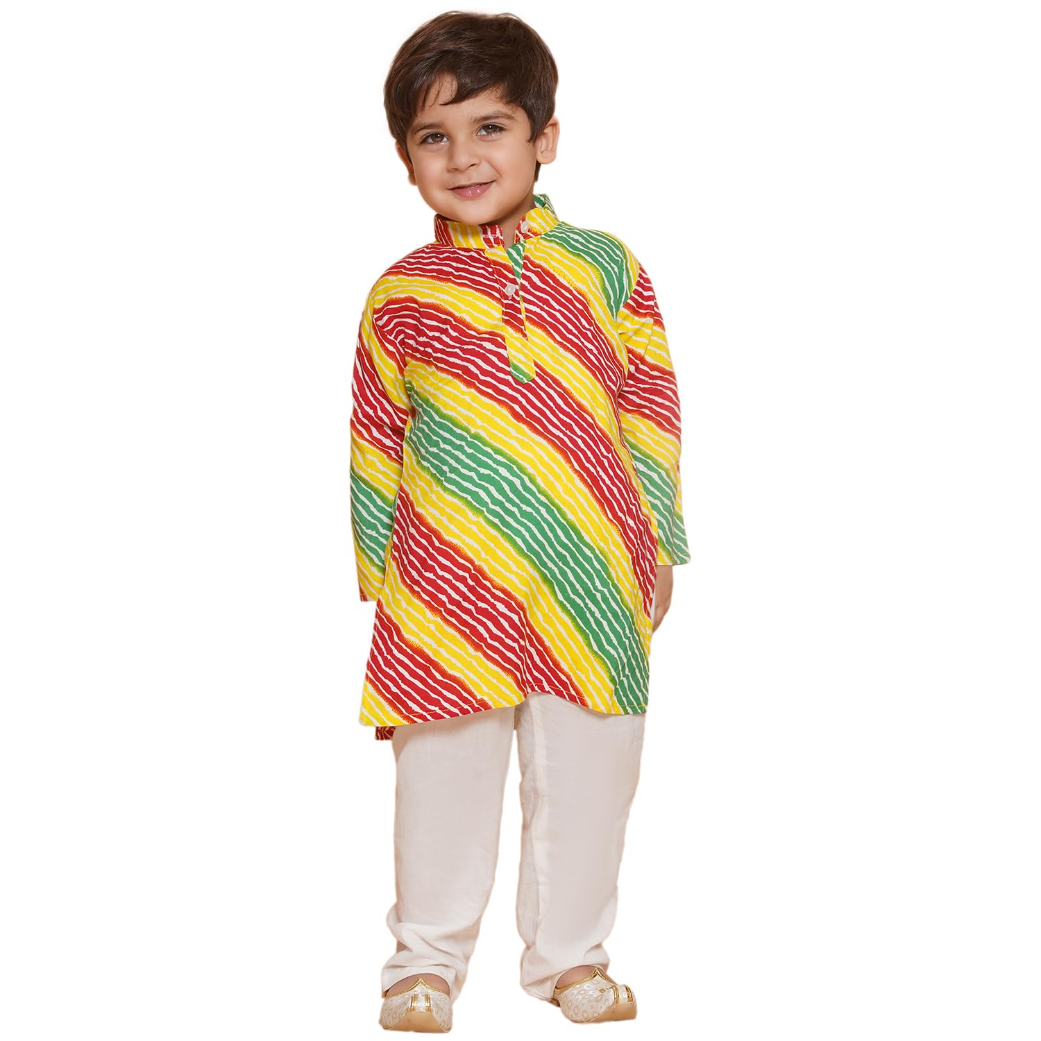AJ DEZINES Kids Ethnic Wear Cotton Printed Kurta Pyjama Set For Boys