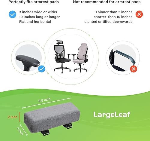 Miniatura 4 de Reposabrazos de felpa para silla, cojines para codo, alivio de presión, silla de oficina, silla de juegos, reposabrazos con almohadillas de espuma