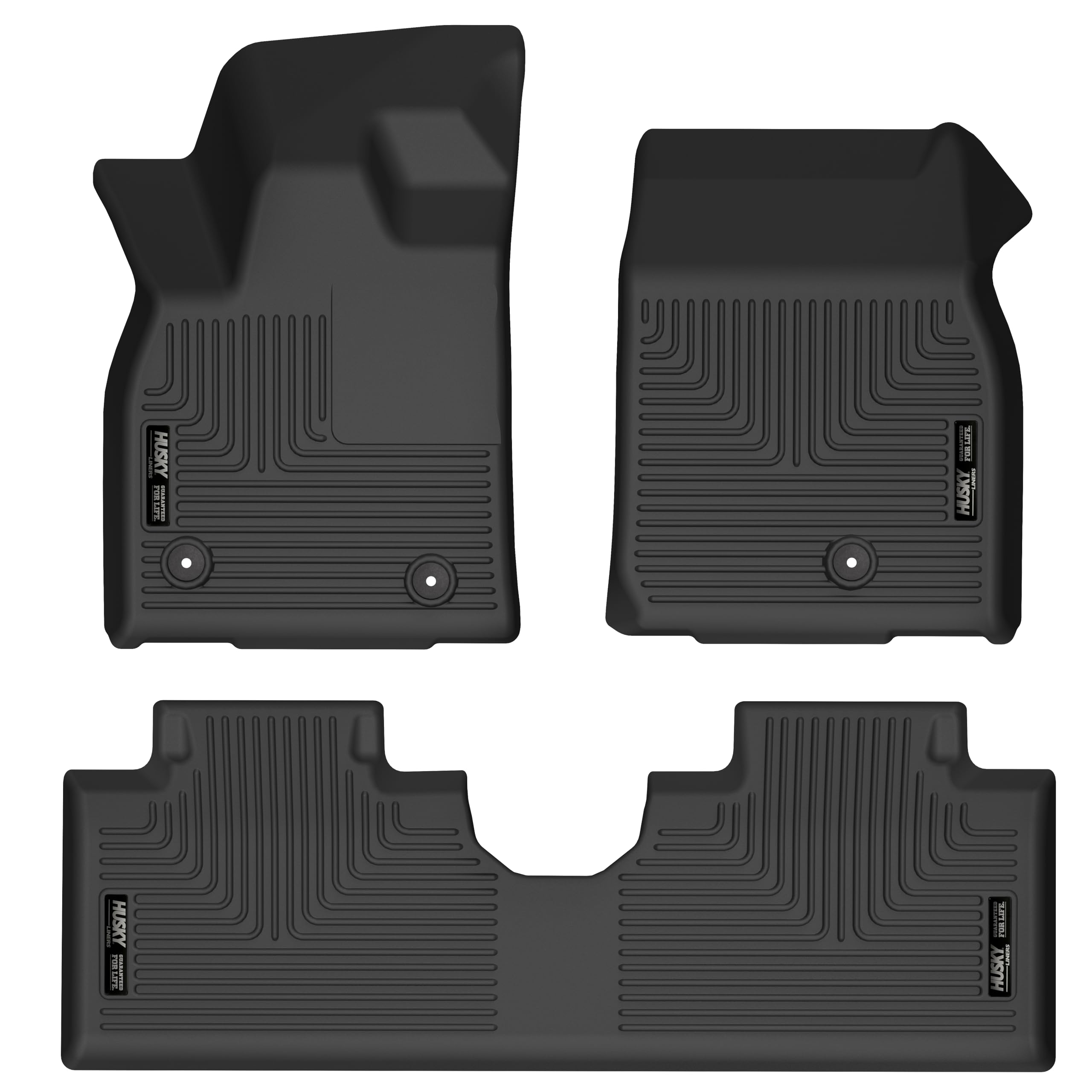 Weatherbeater Floor Mats | Fits 2021 - 2024 Ford Mustang Mach-E | Front & 2nd Row, 3-pc Black - 95071