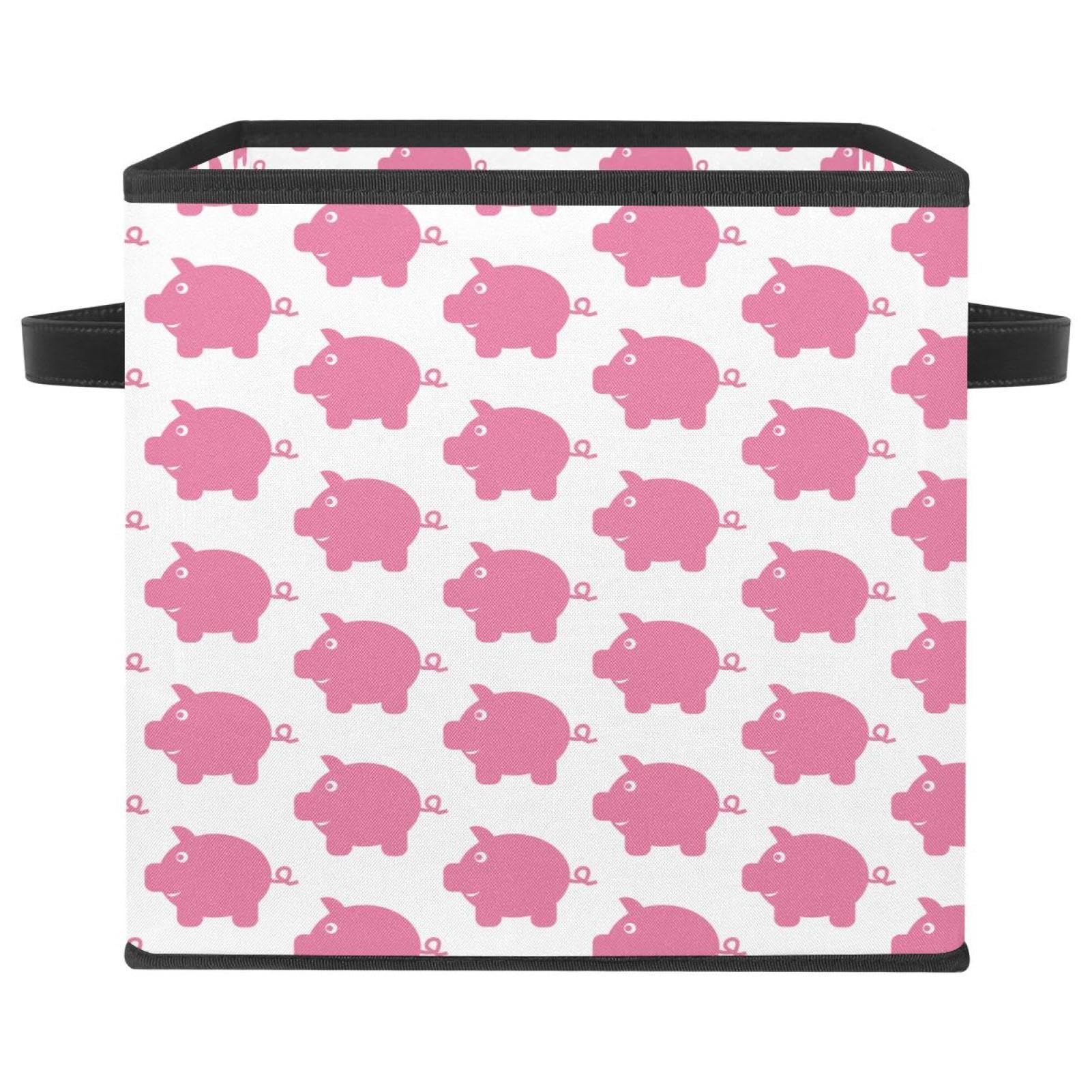 Boîte de rangement pliable cube en tissu haut de gamme motif tirelire