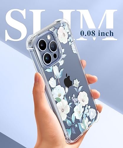 Miniatura 6 de GVIEWIN Funda para iPhone 15 Pro, 3 en 1 con protector de pantalla y protector de lente de cámara, transparente, dura, a prueba de golpes, delgada,