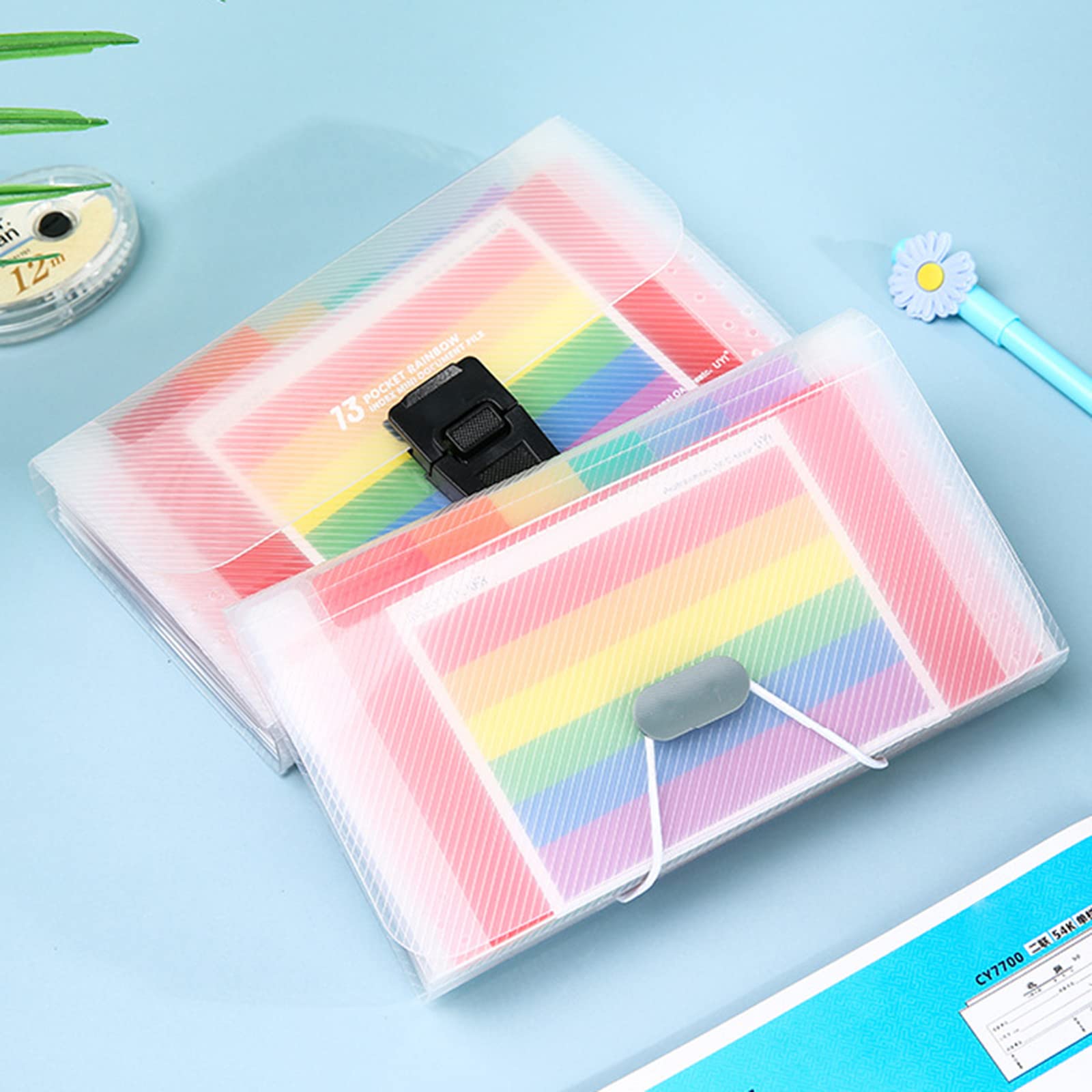 Set 4 Portadocumenti Espandibili Formato A6 Con 13 Tasche E Etichette Colorate – Per Viaggi, Ufficio E Scuola