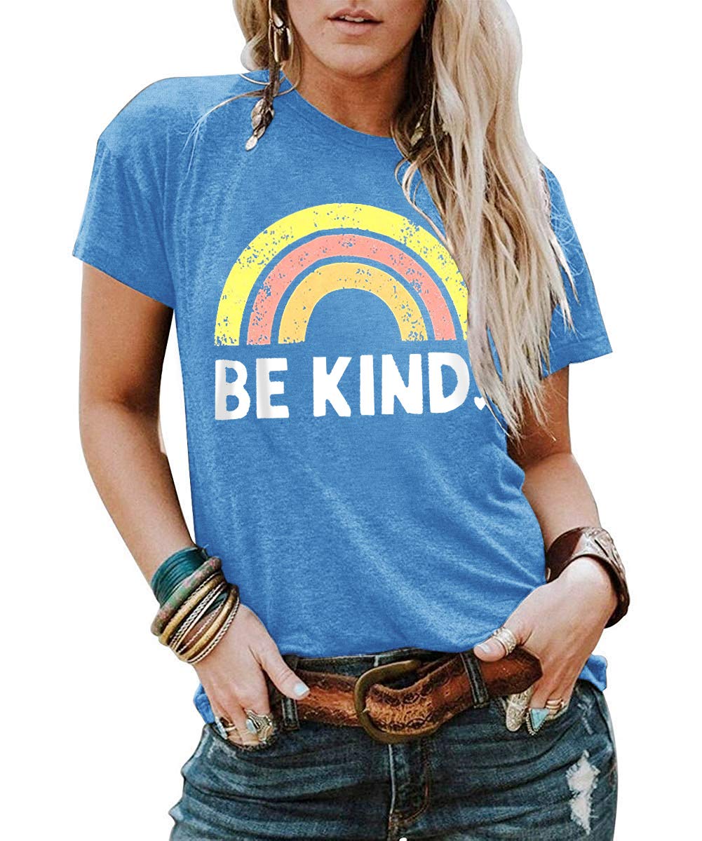 IRISGODWomens Graphic Tees Casual Summer Short Sleeve Vintage T Shirts Tops