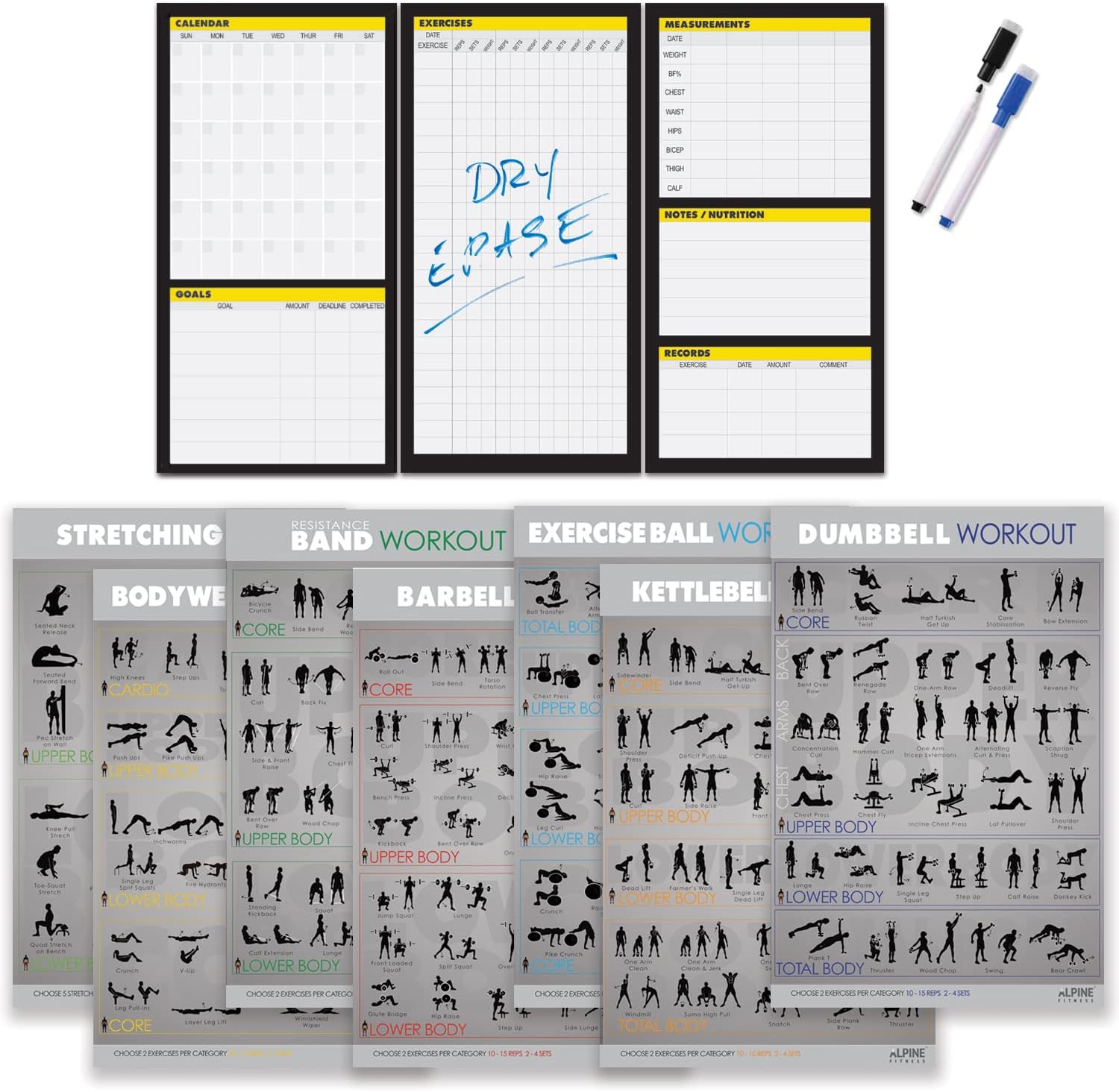 Amazon Alpine Choice Workout Posters For Home Gym Bundle Fitness amazon-alpine-choice-workout-posters-for-home-gym-bundle-fitness