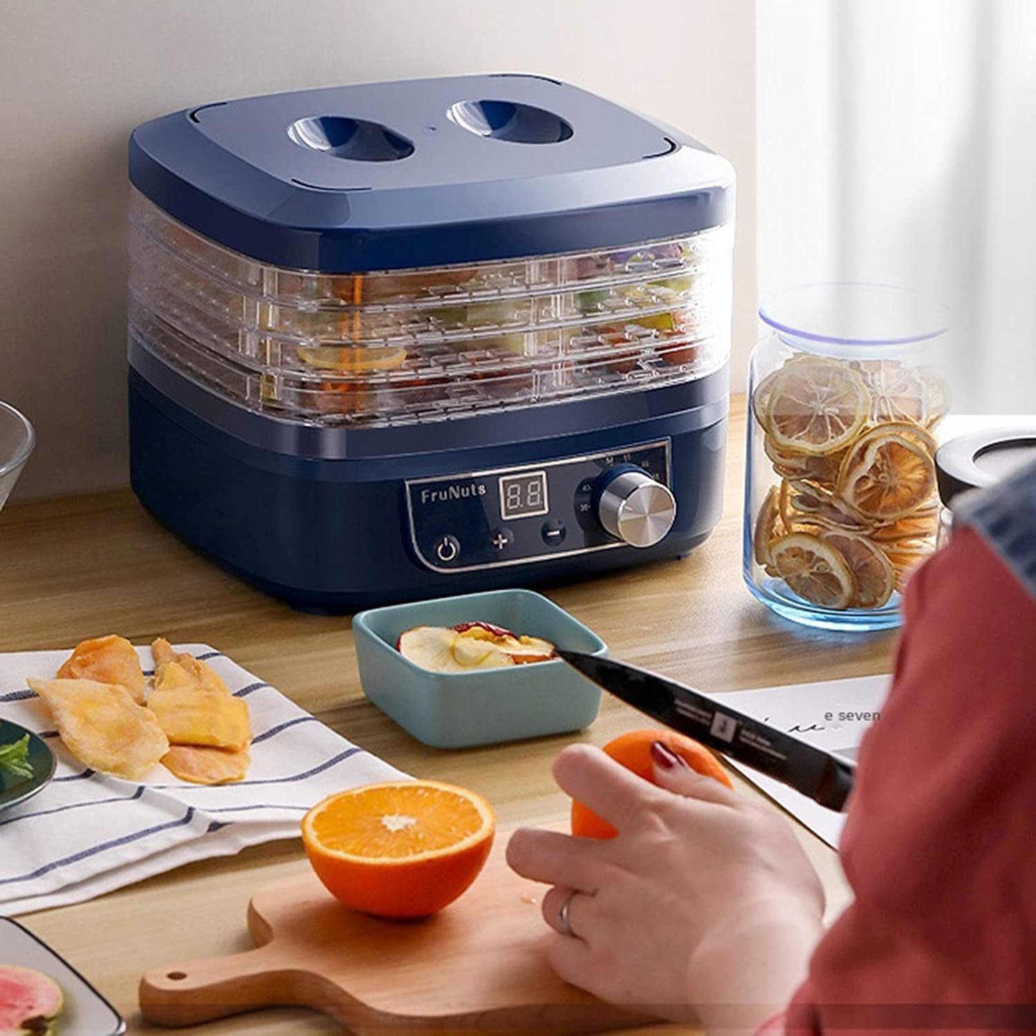 Amazon.co.jp: Beyori 5段デジタル食品脱水機、250W | 大型5トレイ 