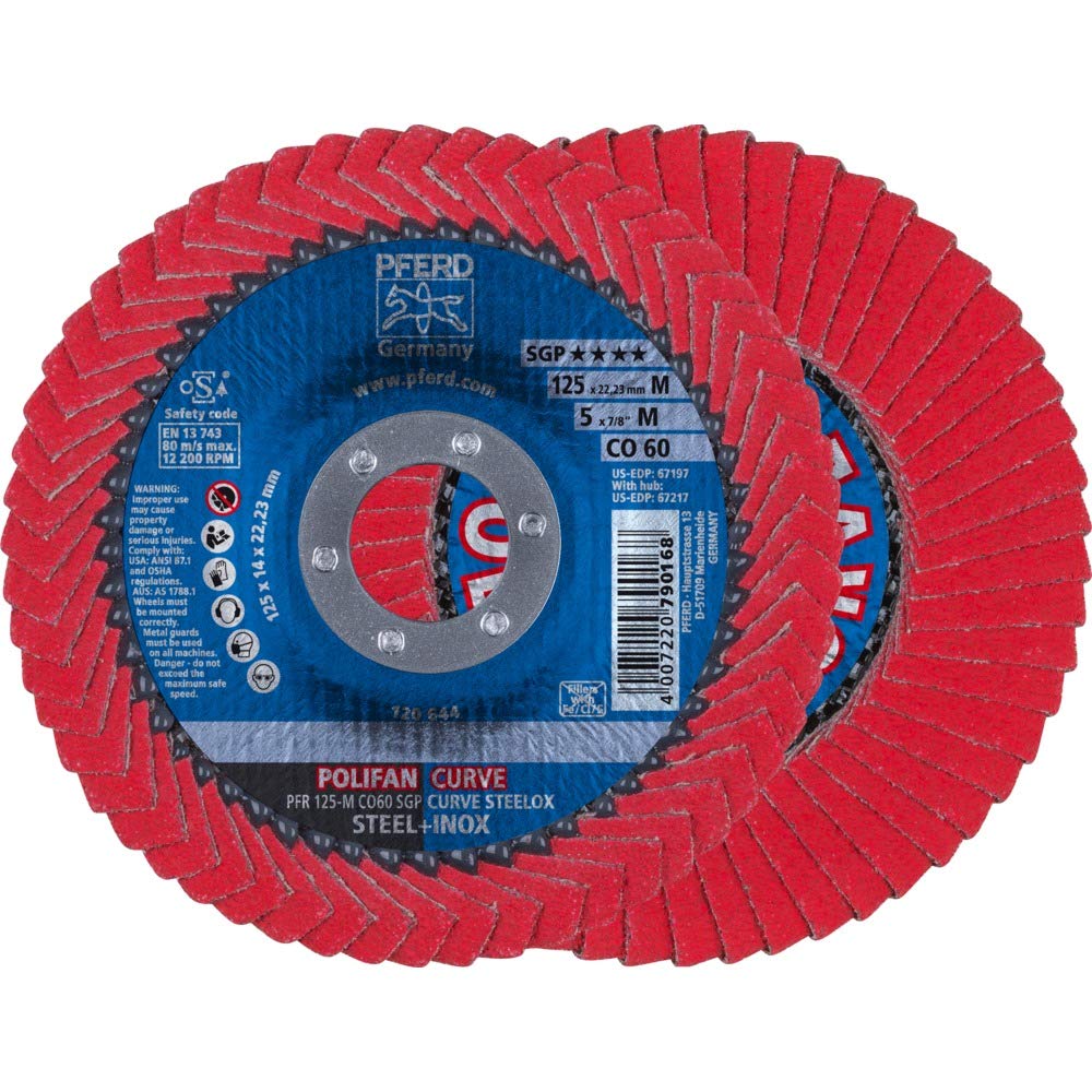 10 discos de abanico PFR 125-M CO 60 SGP Curve Stelox. : 67689056