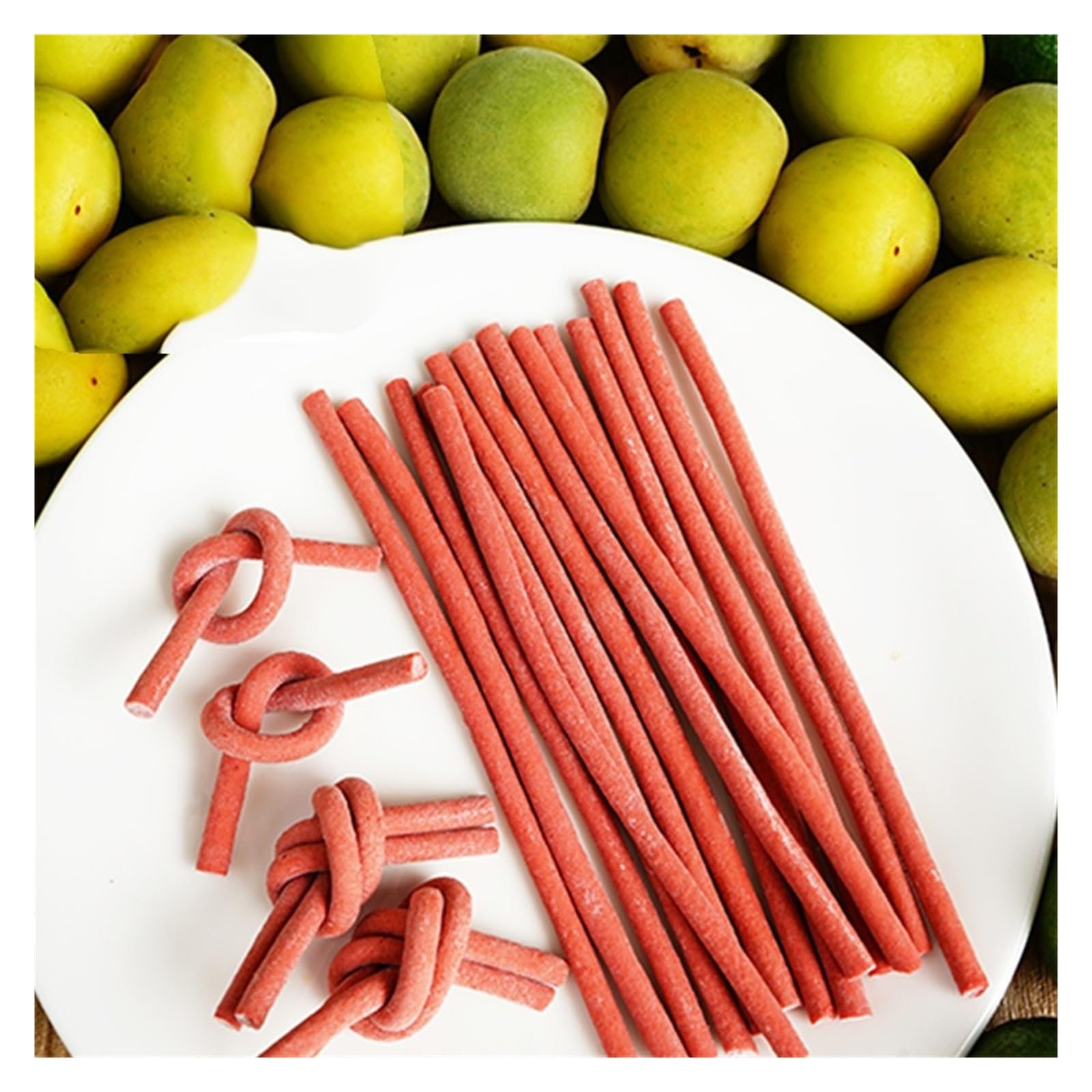 70 g de tiras de ciruela ácida, frutos secos agridulces, de pulpa gruesa y sin hueso(3pcs)