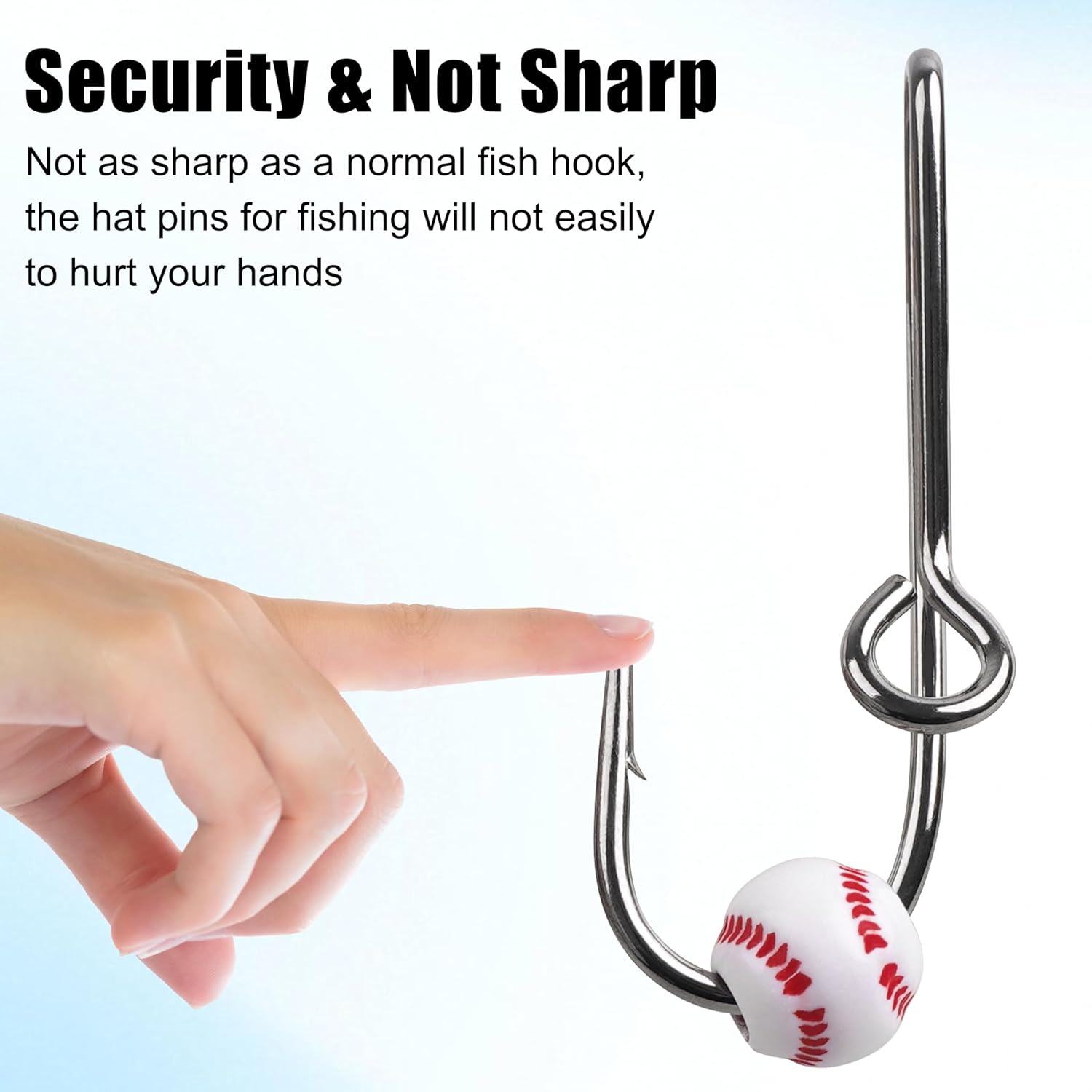 Fishing Hook Hat Pins Clips, 16pcs Fish Hook Hat Clips Gold Black Tie Clips Clasp Hat Fishing Hooks with Baseball Decoration for Outdoor image 3