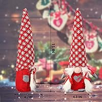 Vista 2 de CERAYOU Tope decorativo de puerta de Papá Noel, protector de pared de tela resistente, adornos de gnomos de Navidad para decoración del hogar