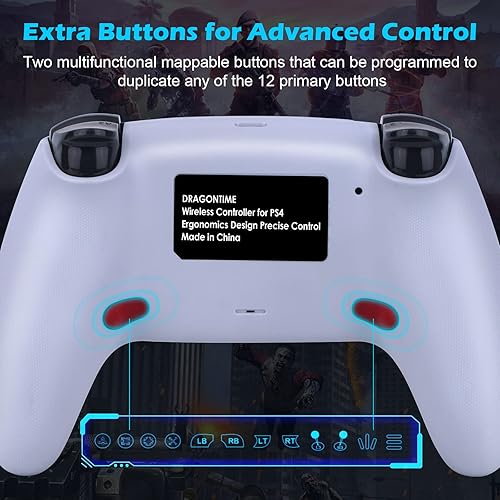 Miniatura 7 de DRAGONTIME Remote for PS4 Controller EliteGame Remote for Scuf PS4 Controller with TurboWireless Joystick Gamepad Modded PS-4 Controller with Back