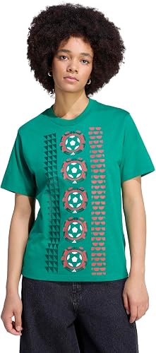 adidas Women's Mexico Home T-Shirt, Bold Green, Small