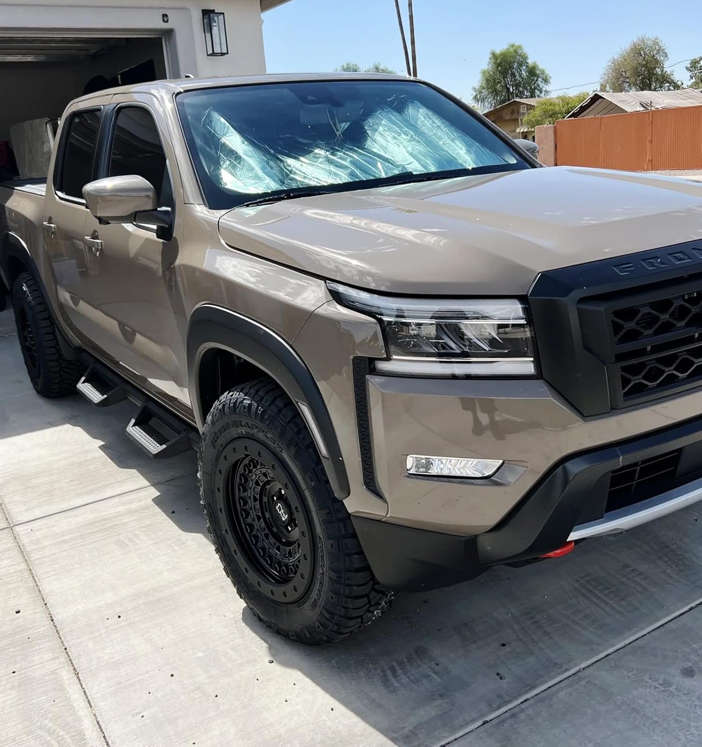 iJDMTOY Semi-Clear Lens White Full LED Strip Front Bumper Wheel Arch Side Marker Light Kit Compatible With Nissan 2022-up Gen3 Frontier, Replace OEM Amber Bulb-Less Sidemarkers