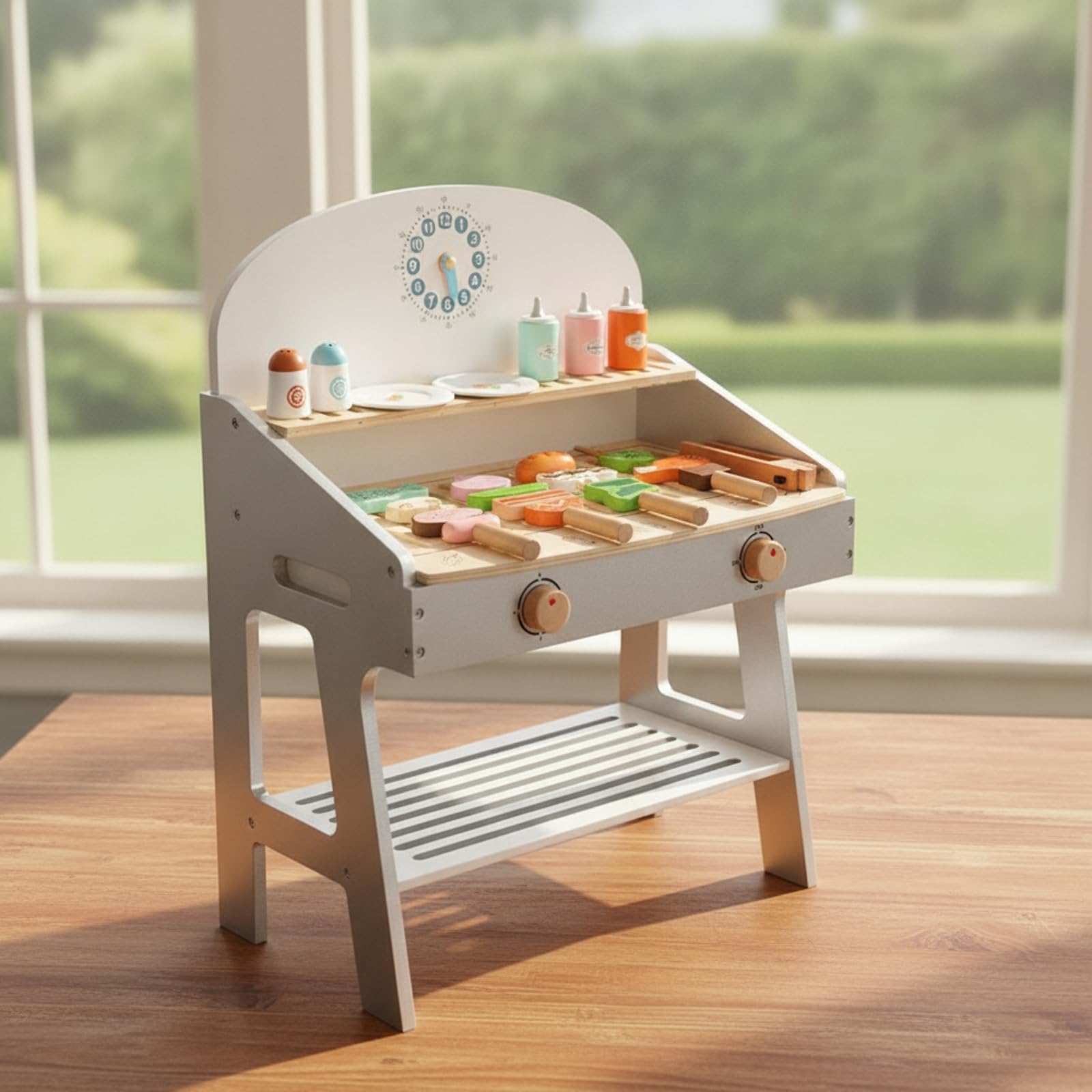 Barbacoa con Accesorios Resistente Parrilla Divertido Cocinita para Niños
