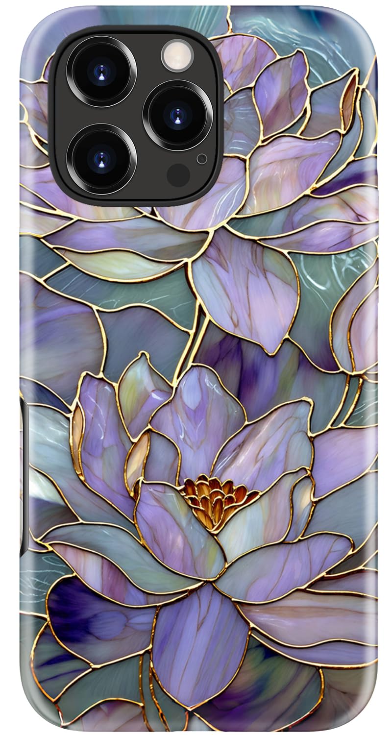 Goodon for iPhone 17 Pro Max Case Cute, Preppy Floral Design,Slim Silicone Protective Hard Cover, Wireless Charging Compatible Aesthetic Glossy Y2K Phone Cases for Women Girls, Marbled Floral Veins — view 40