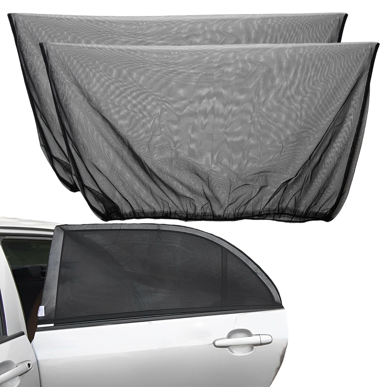 Gdiojnfg Car Window Shades For Baby, 2 Pack Side Window Sun Shade, Mesh Window Shades For Car, Side Window Sun Shade, For Camping