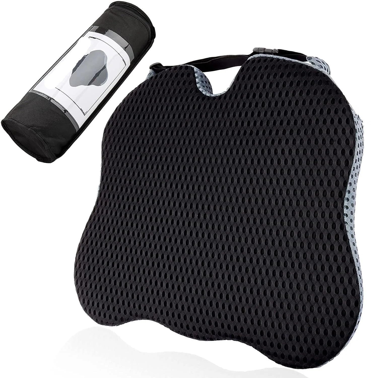 Cojín para coxis Cojin Antiescaras Cojín de Espuma viscoelástica para Coche, Silla ortopédica para Dolor de Espalda, coxis, Silla de Oficina, Soporte para Silla de Ruedas(Gray)