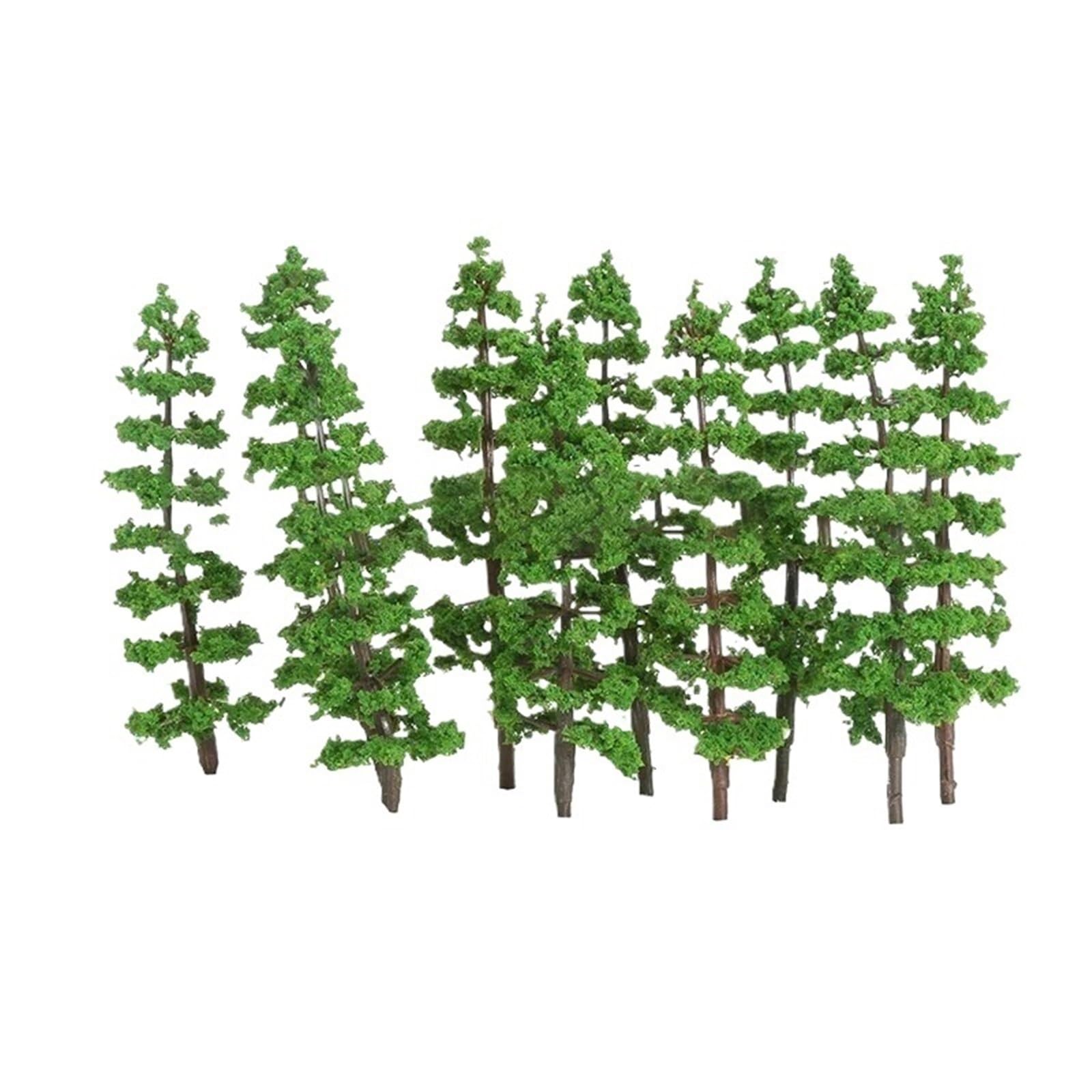 SPPEOUKJ 30-10pcs Model Trees 3D Landscape Artificial Miniature Tree Scenery Decoration Model Willow Trees Layout(10pcs 9cm)