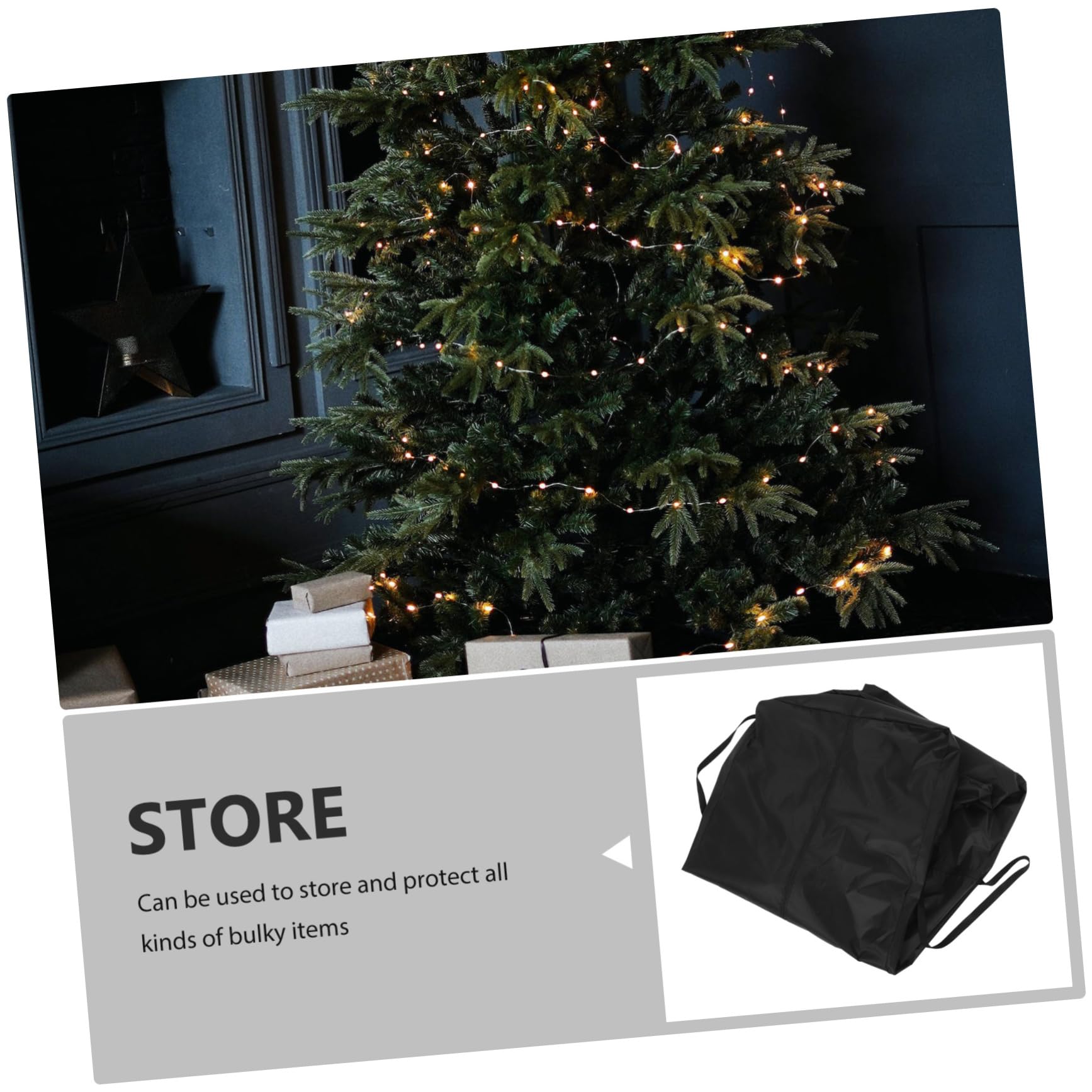 ORFOFE Bolsa para Árbol de Navidad Resistente Oxford con Gran Capacidad Plegable para Almacenamiento de Cojines y Colchones de Exterior