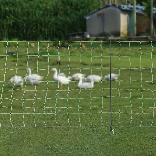 Miniatura 3 de Red eléctrica para cerca, 35.43 pulgadas de alto x 164 pies de largo, malla de malla de polietileno portátil y movible para ovejas, cabras, ciervos,