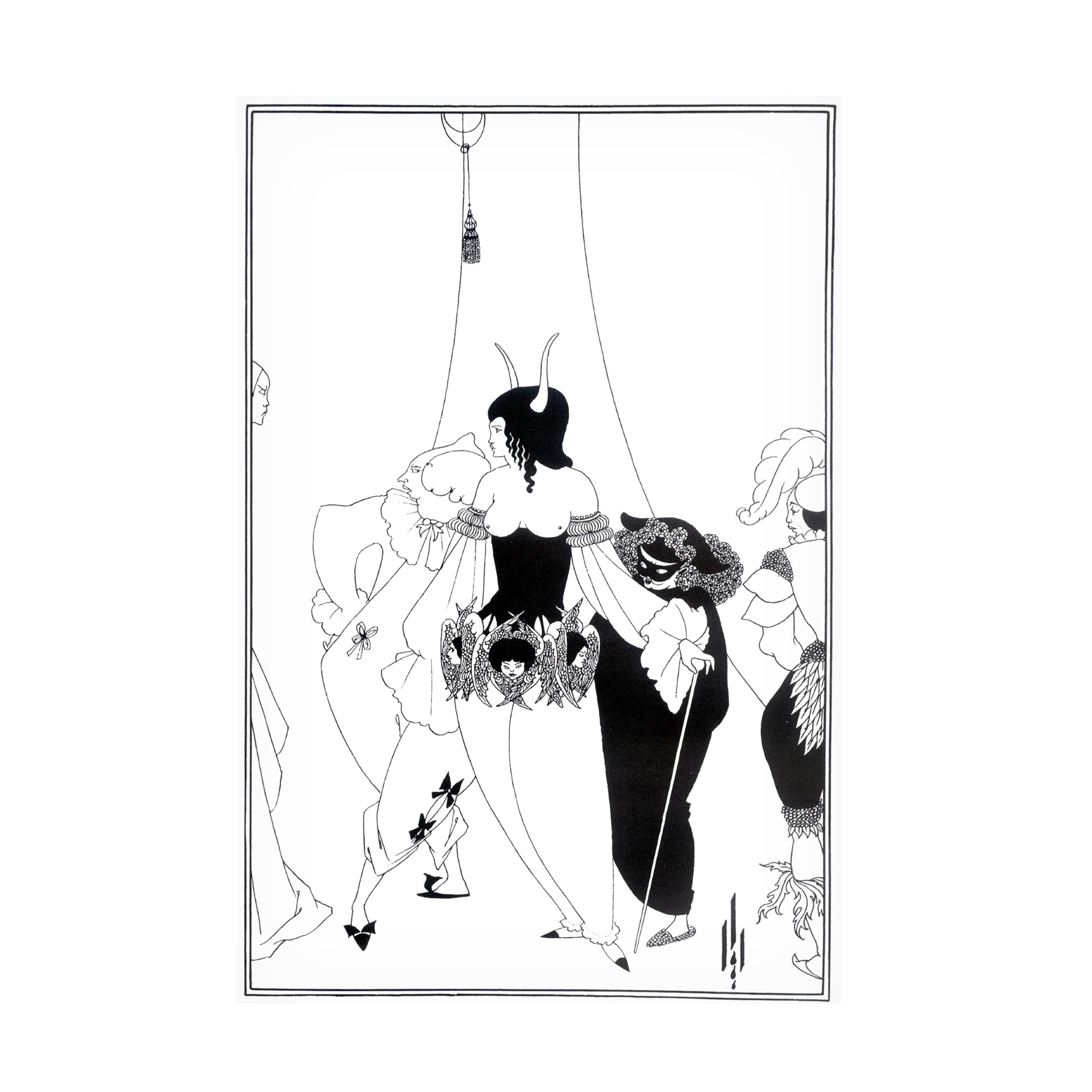 Canvas Wall Art - Aubrey Beardsley The Masque of the Red Death 1895 Wall Art for Living Room