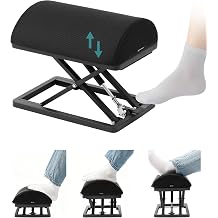 Truly Infinite Height Adjustable Footrest｜No Bending Needed&mdash;Foot Step-to-Adjust｜2.7"-13.1" Height｜Washable｜Foot Rest Stool for Under Desk at Work, Office/Home/Gaming/Study Desk Essentials
