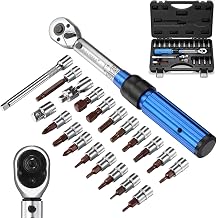 BULLTOOLS 1/4-inch Drive Click Torque Wrench Set Dual-Direction Adjustable 90-Tooth Torque Wrench with Buckle 20-200in.lb / 2.26-22.6Nm