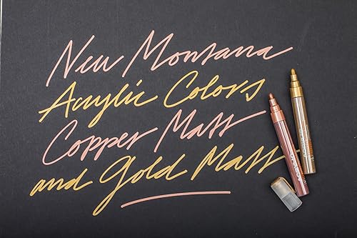 Miniatura 4 de Montana 059427 - Marcador de pintura acrílica, punta fina, punta fina, oro metálico