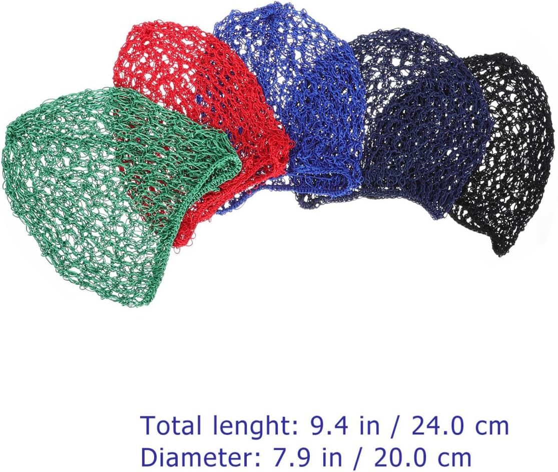 BESPORTBLE 5pcs Household Hair Care Hat Crocheted Hair Net Covers Soft Elastic Band Breathable Net for Women