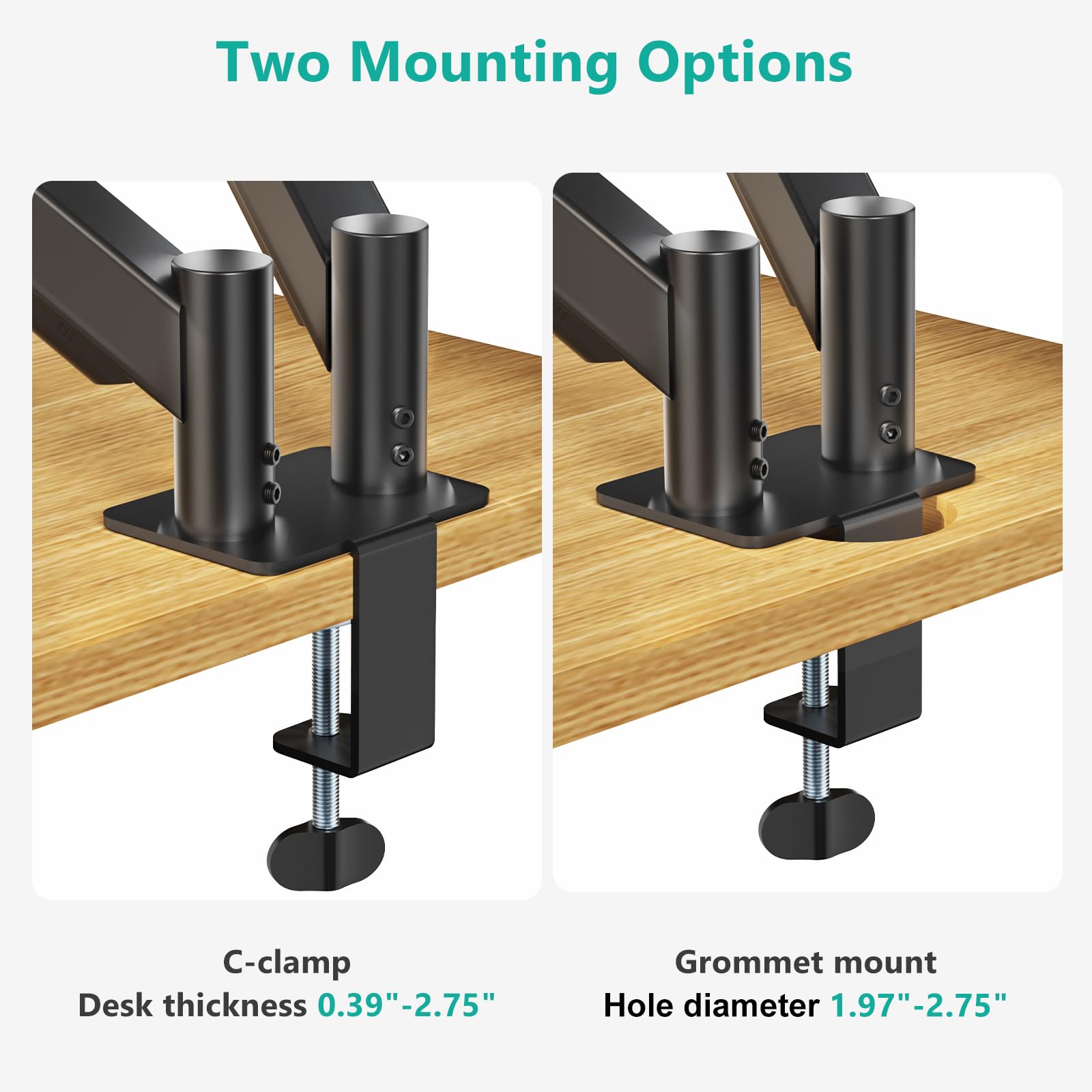 Braccio Supporto Doppio Monitor per Schermo 17-34" VESA 75x75/100x100