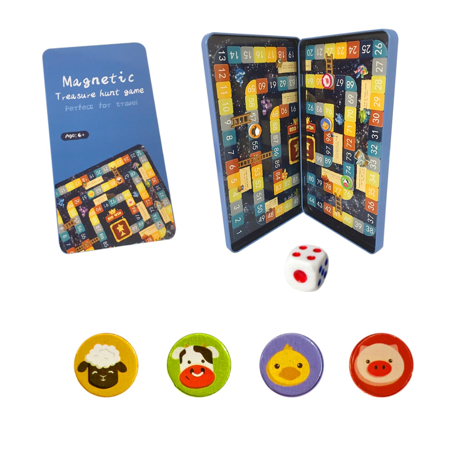 Andux Magnetic Classic Board Games Portable Lightweight Travel Size Chess Games THYX-02 (Treasure Hunting Chess)