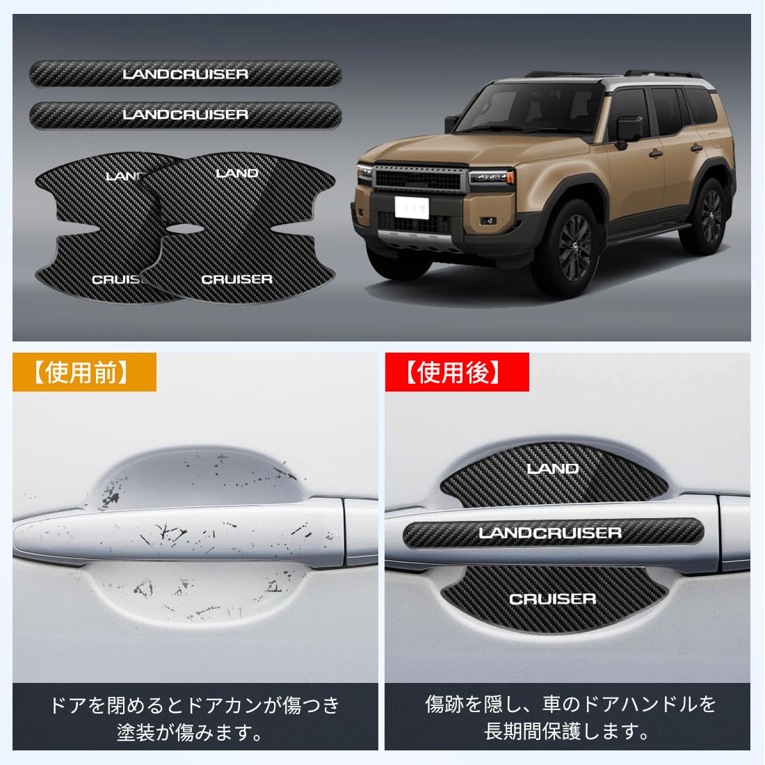 Amazon.co.jp: LUTU 最新型 ドアハンドル プロテクター パーツ