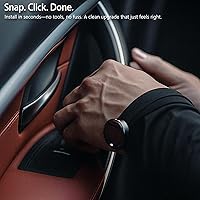 Vista 4 de Cubiertas de manija de puerta de gamuza para BMW F30 F32 F80 F82 (2012-2019), mejora interior suave al tacto, ribete de gamuza de microfibra premium